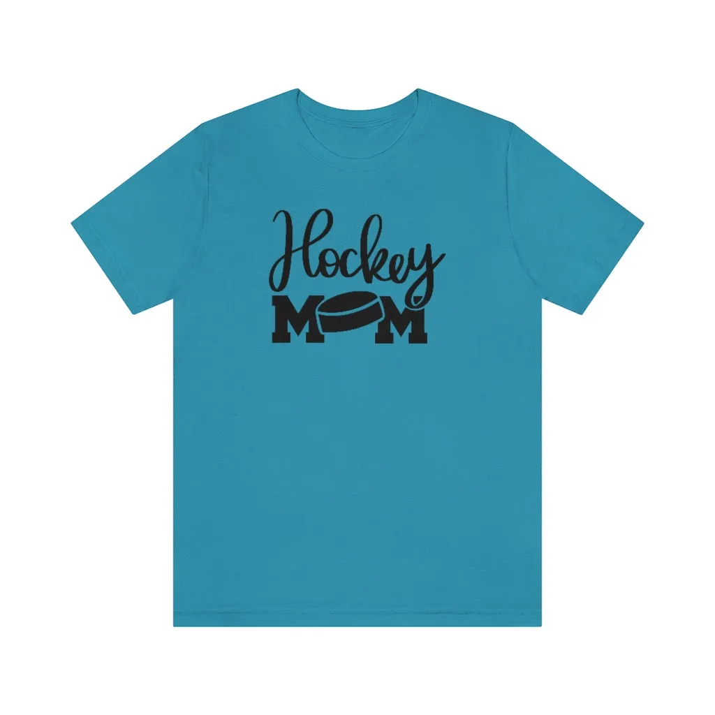 Hockey Mom Shirt with Hockey Puck | Sports Mom Tee