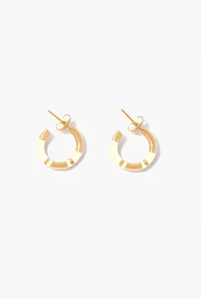 Ivory Positano Mini Hoops