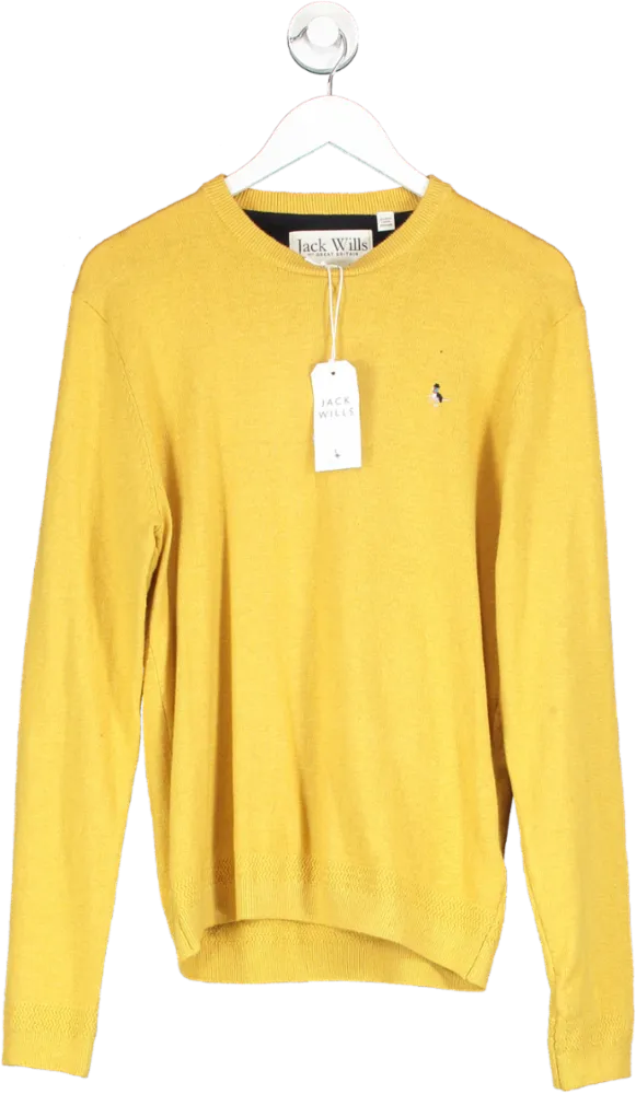 Jack wills Yellow Crew Neck Saffron Jumper UK M