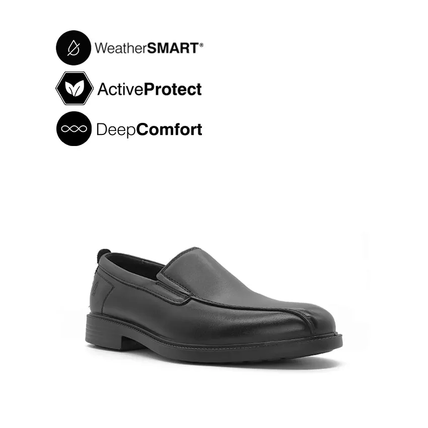 Jason Slip On BT Men's Shoes - Black Leather WP