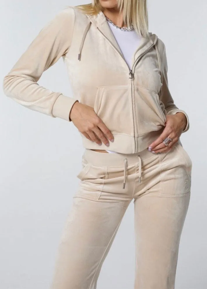 Juicy Couture Robertson Classic Velour Hoodie - brazilian sand