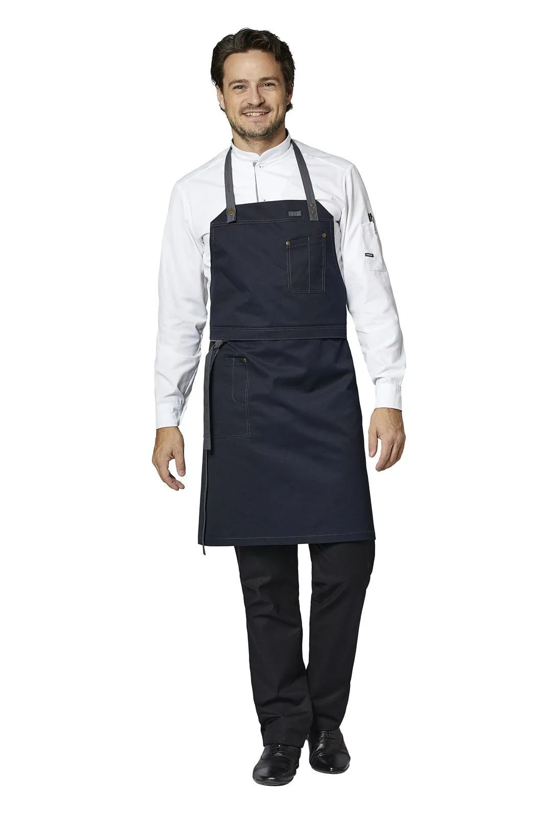 Kentaur 30360 Denim Blue Raw Bib Apron