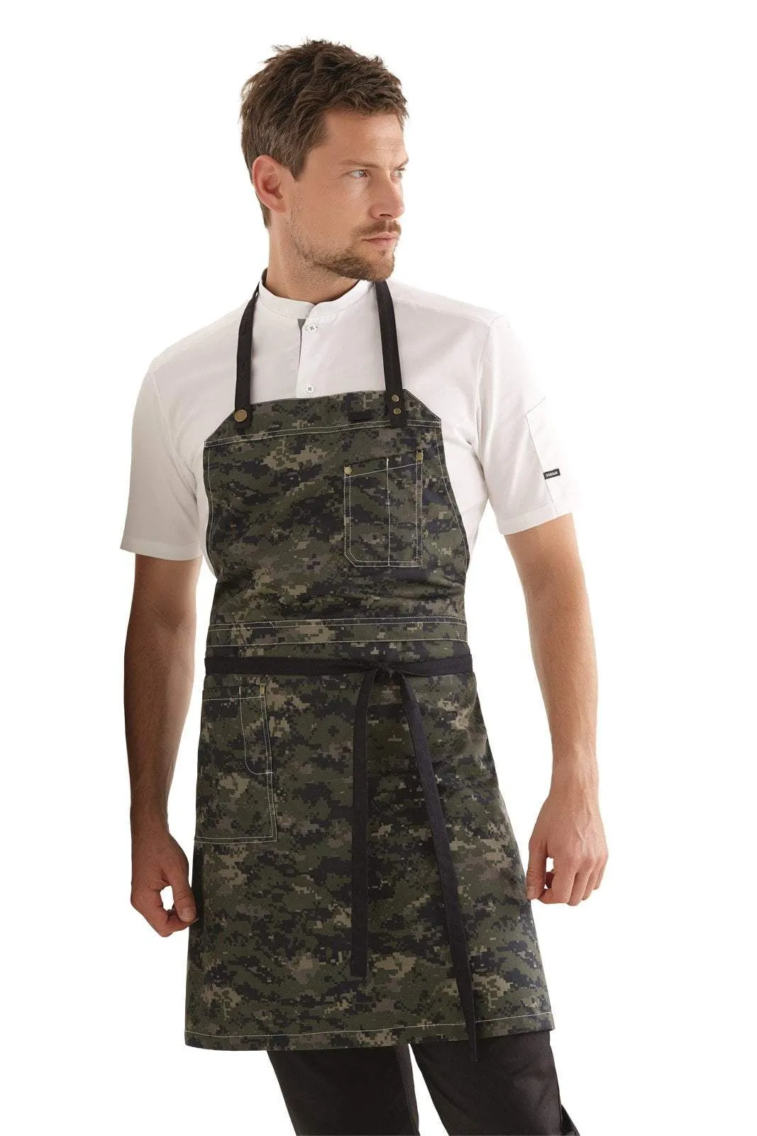 Kentaur 30360 Denim Blue Raw Bib Apron