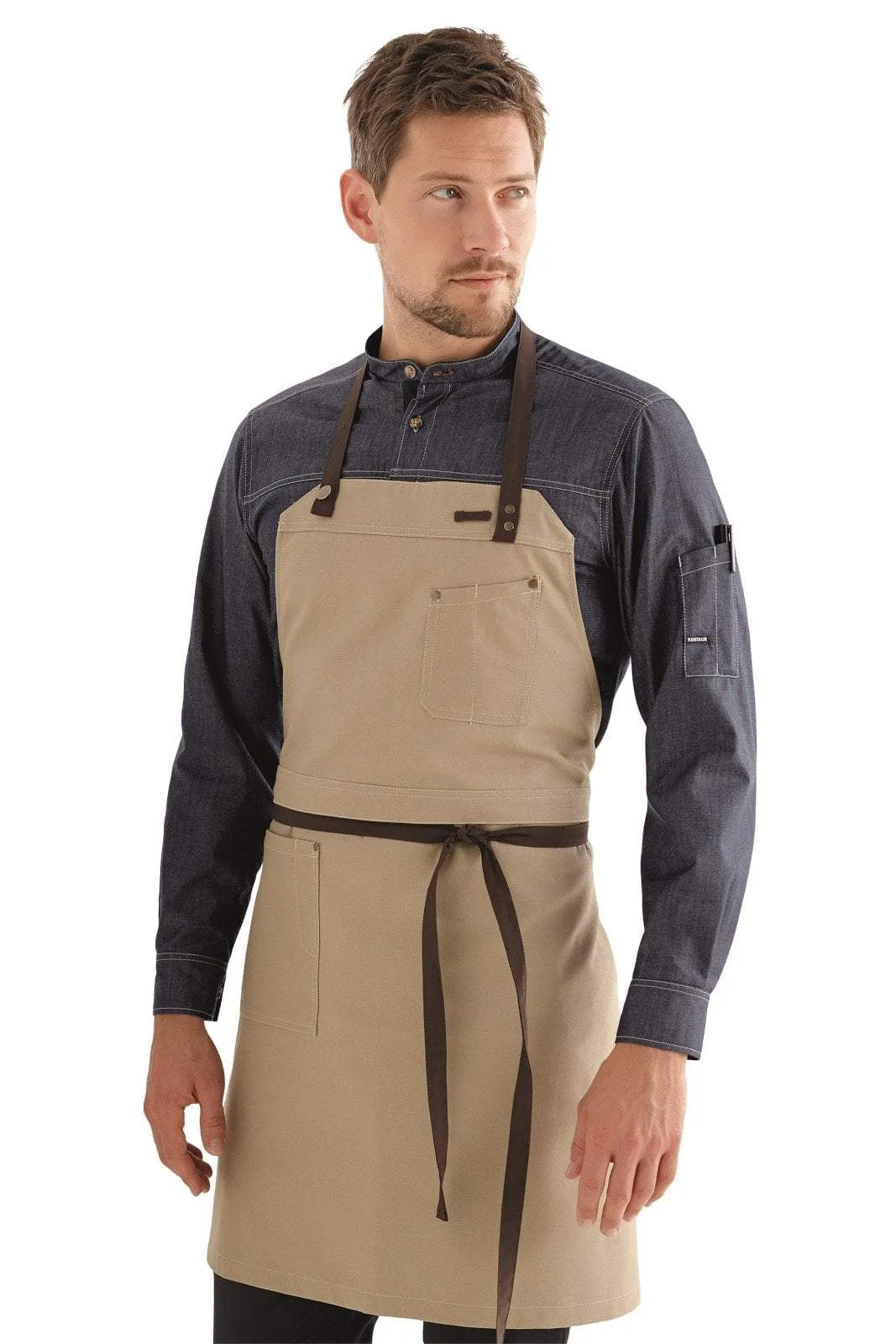 Kentaur 30360 Denim Blue Raw Bib Apron