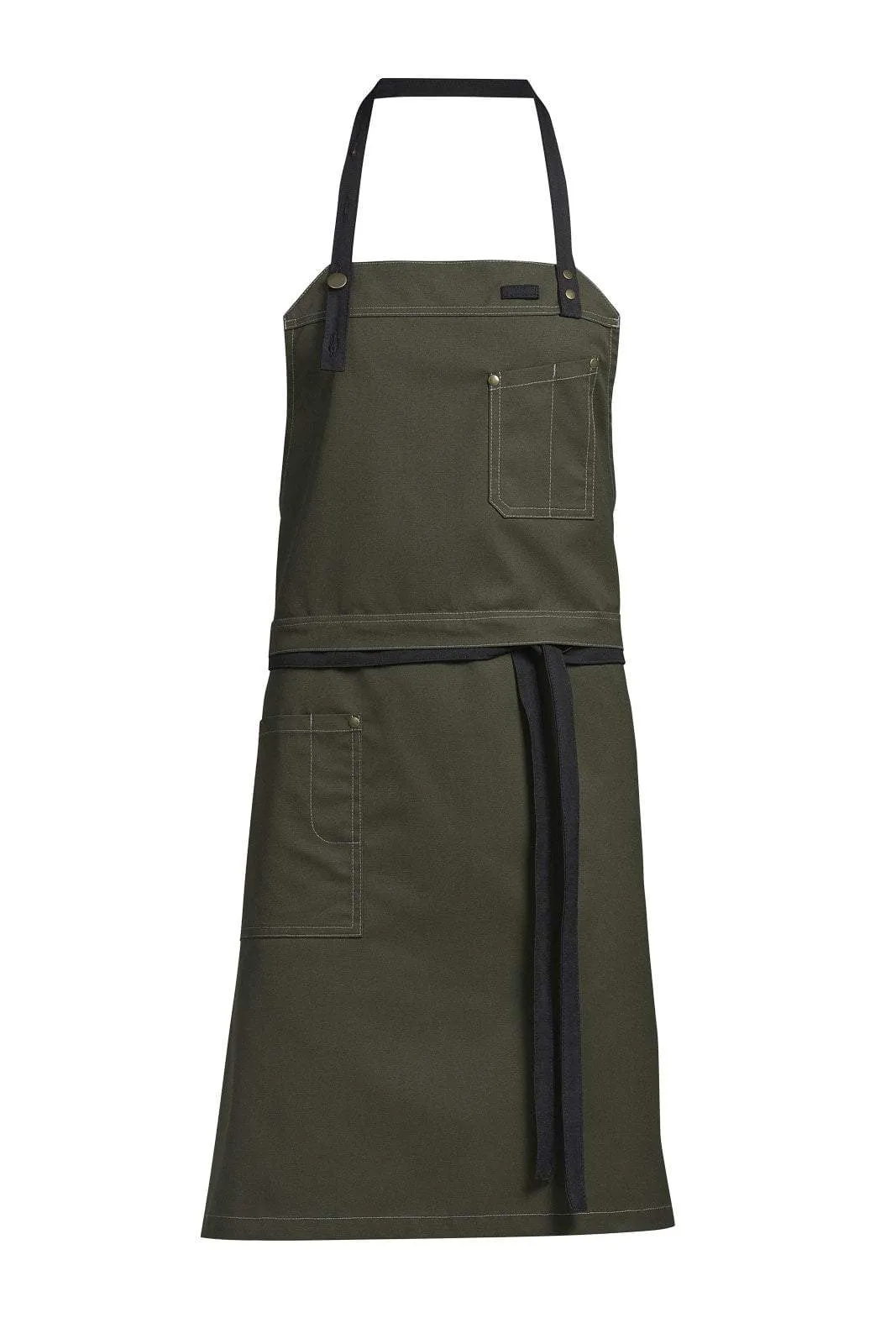 Kentaur 30360 Khaki Raw Bib Apron