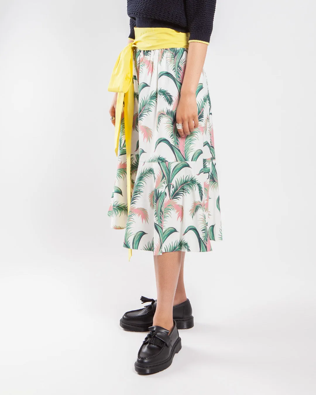 Kitsuné Palm Frond Wrap Midi Skirt