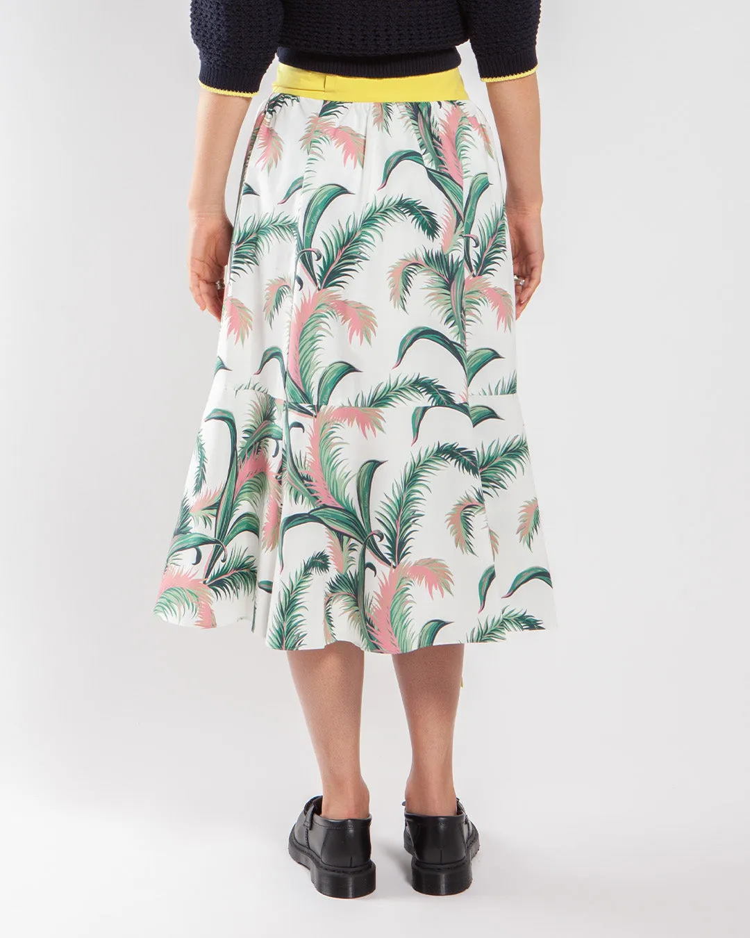 Kitsuné Palm Frond Wrap Midi Skirt