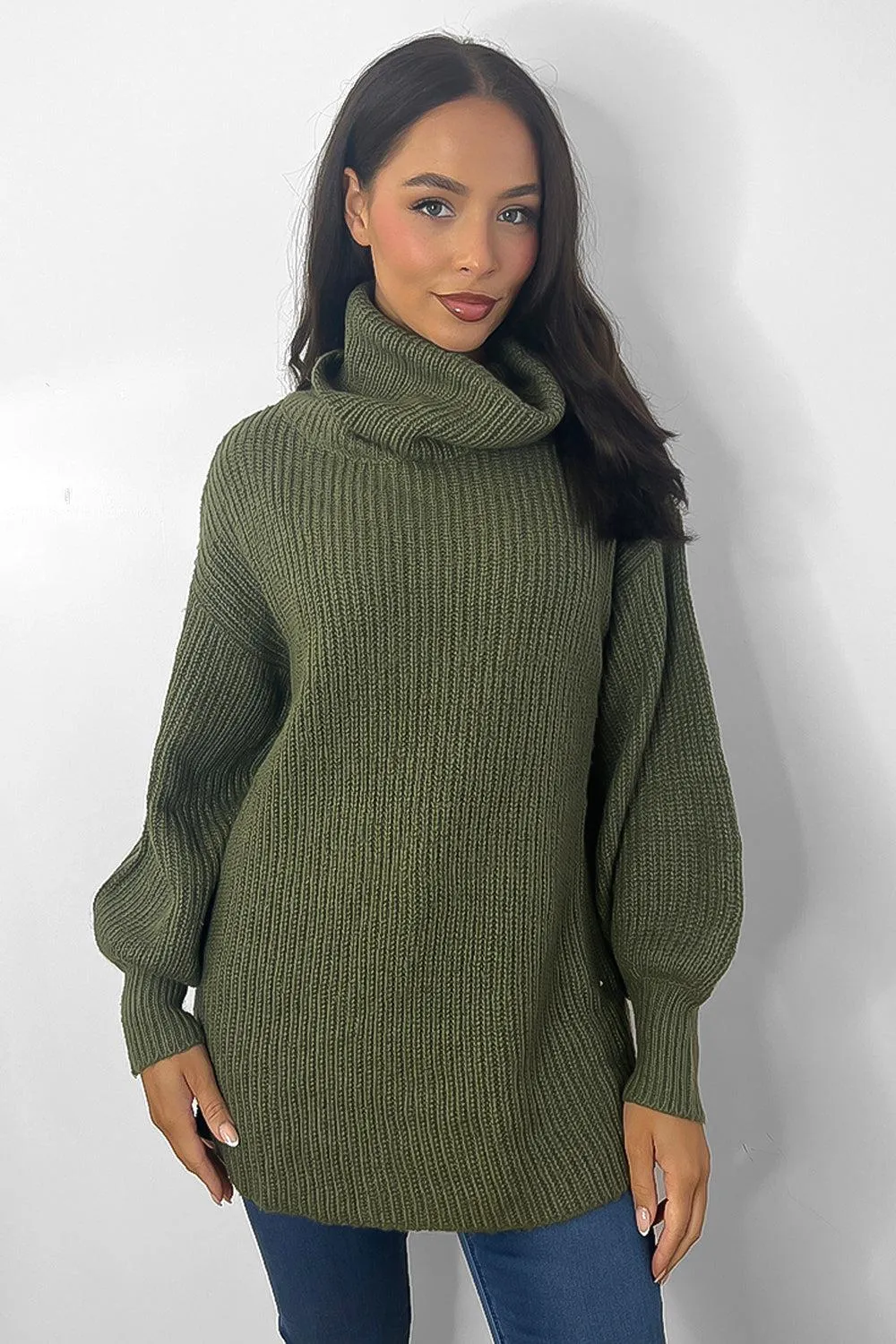 Large Cowl Neck Slouchy Fit Pullover