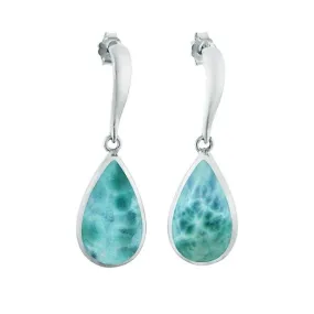 Larimar Teardrop Earrings