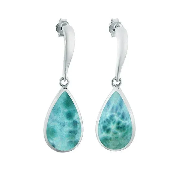 Larimar Teardrop Earrings