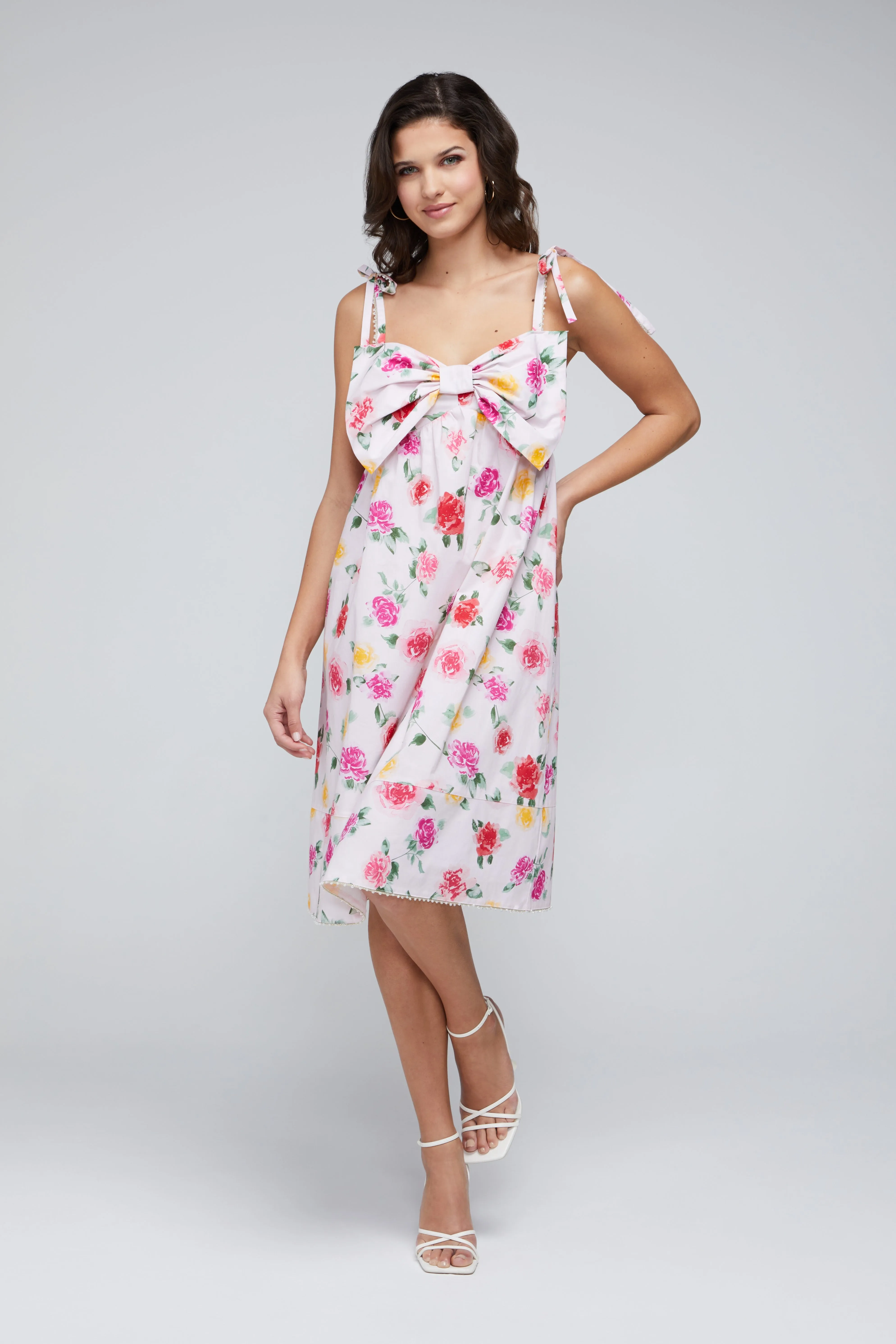 Laurent Midi Dress | Pink Marshmallow Single Rose