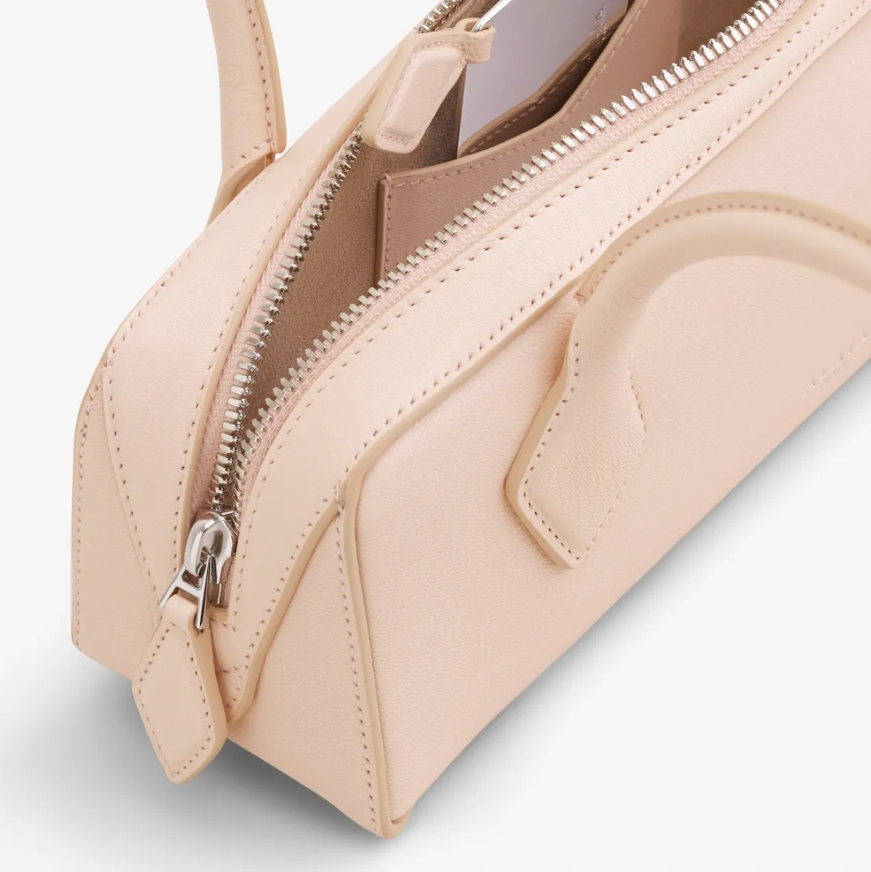 LE TECKEL MEDIUM BAG IN GOATSKIN - NUDE