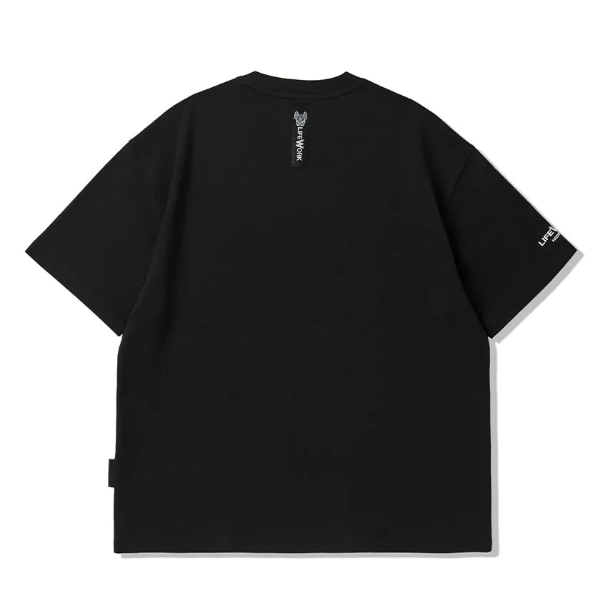 LifeWork Round Patch Logo Tee Black