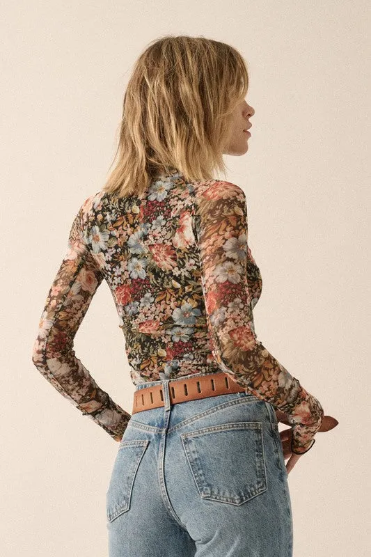 Lorelei Floral Mesh Top