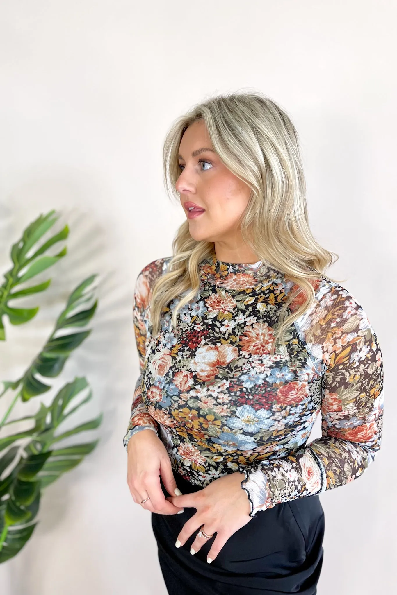 Lorelei Floral Mesh Top