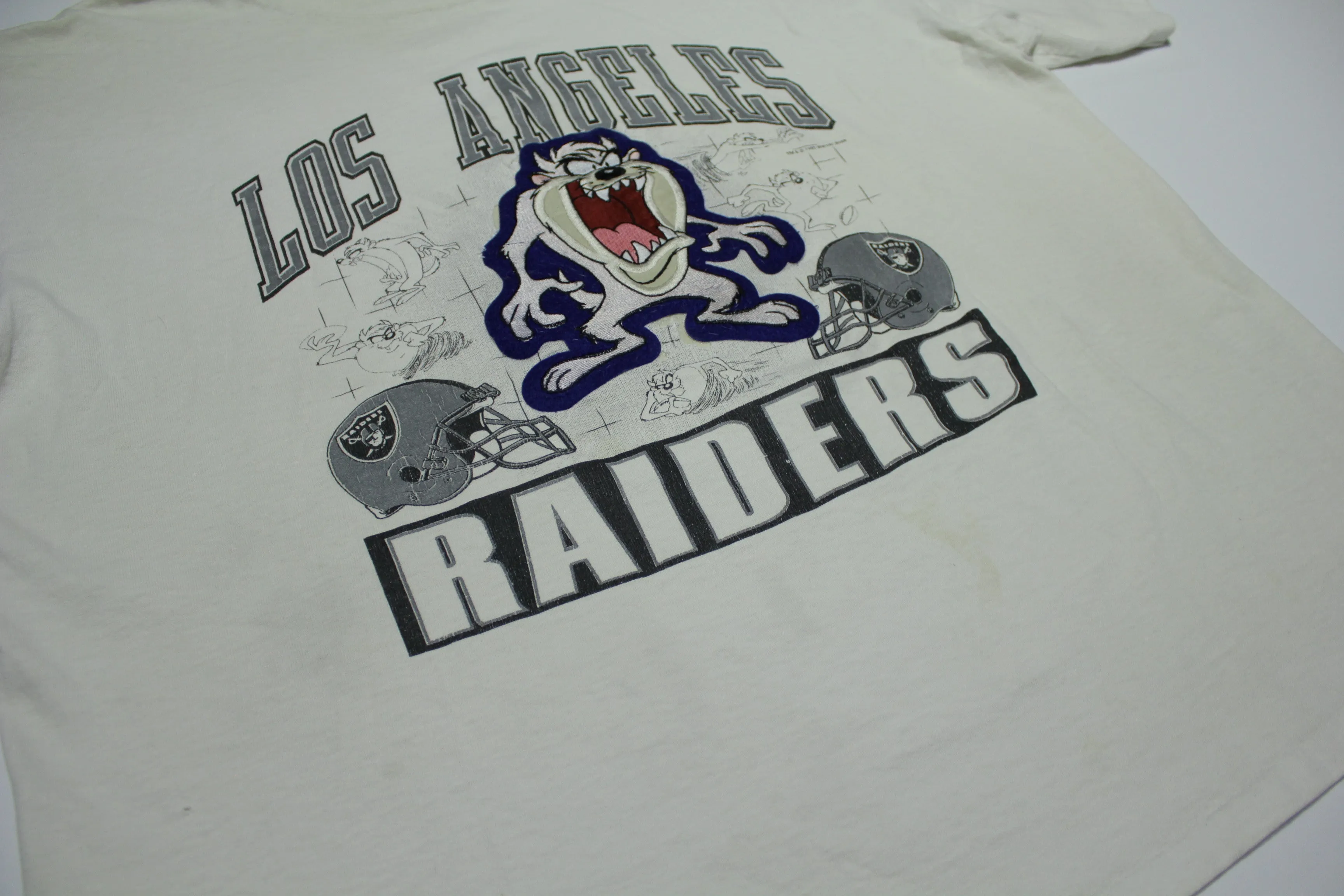 Los Angeles Raiders Vintage 1993 TAZ 90's Made in USA Single Stitch T-Shirt