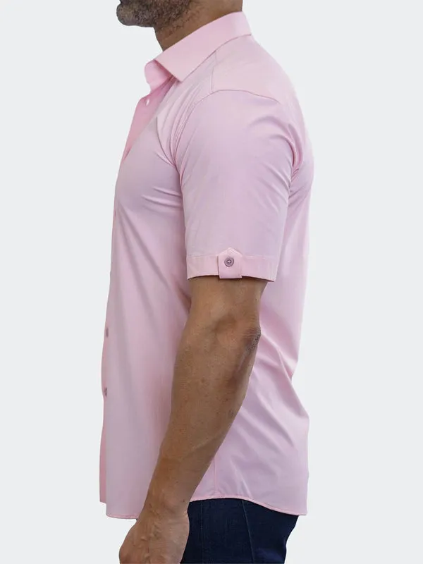 Maceoo Stretch Short-Sleeve Shirt | Galileo StretchCore Pink