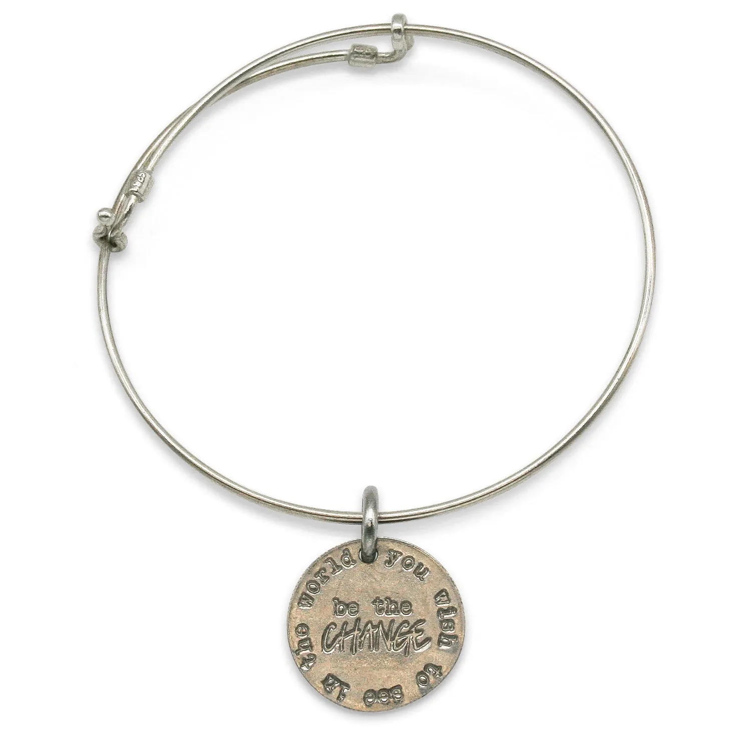 Mariamor Be The Change Adjustable Bangle, Sterling Silver