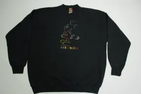 Mickey Mouse Unlimited Vintage 90's Made in USA Embroidered Disney Sweatshirt