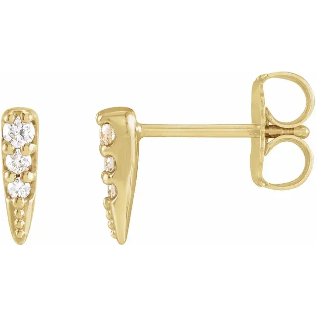 Natural Diamond Spike Ear Studs