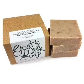 Oatmeal Honey Handmade Fresh Goat's Milk Bar Soap (3 bars Economy Pack)