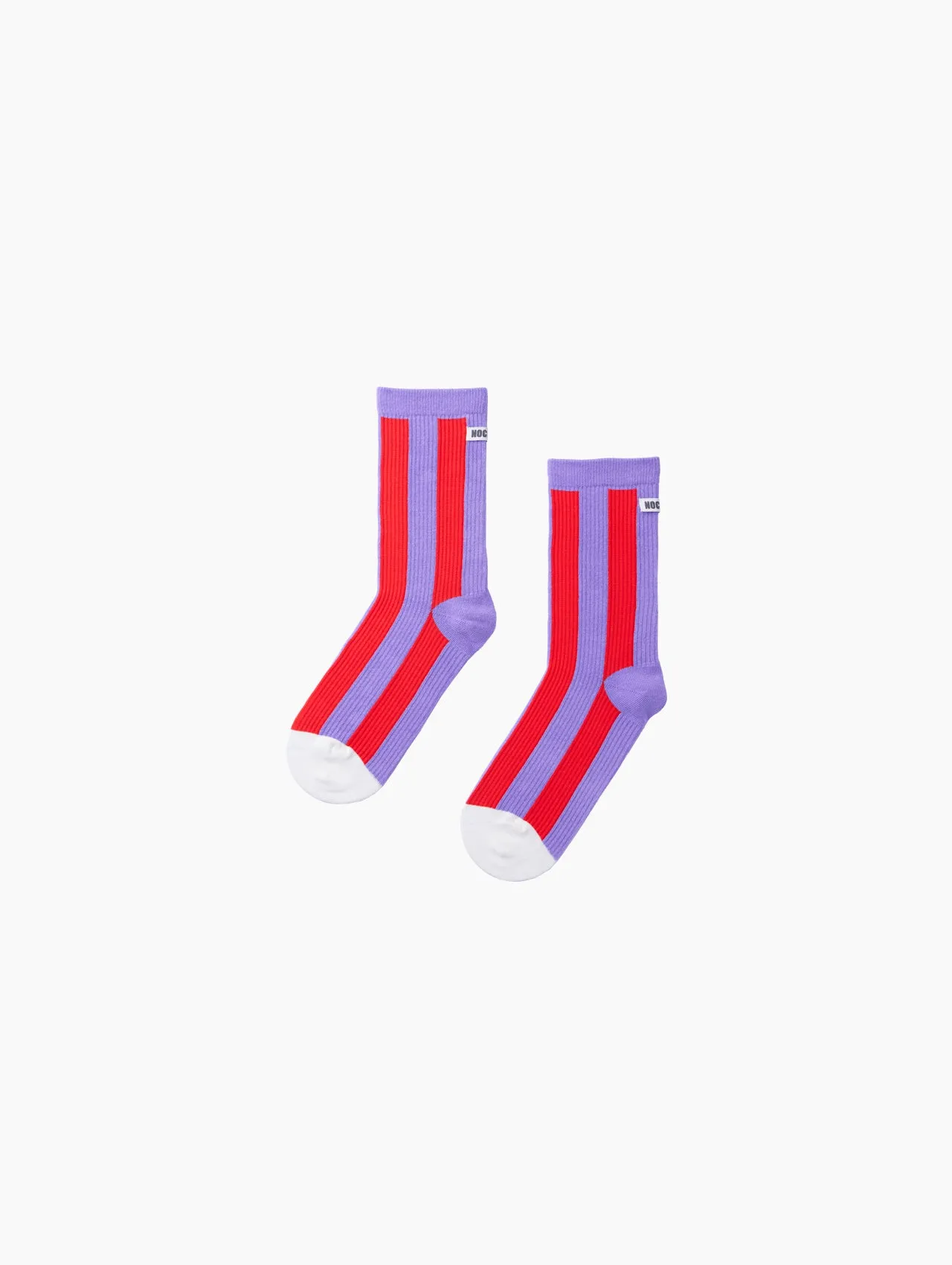 Odor-Resistance Mid-Calf Striped Socks