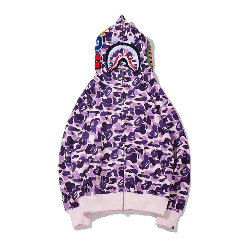 Original Edition Bathing Ape Shark Camo Zip Up