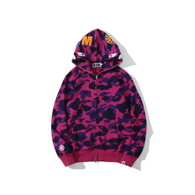 Original Edition Bathing Ape Shark Camo Zip Up