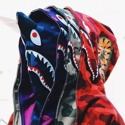 Original Edition Bathing Ape Shark Camo Zip Up