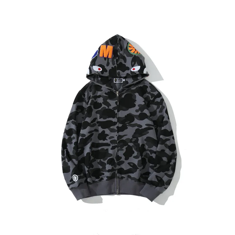 Original Edition Bathing Ape Shark Camo Zip Up