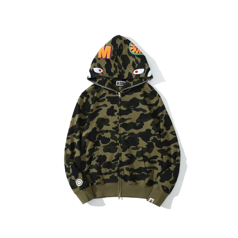 Original Edition Bathing Ape Shark Camo Zip Up