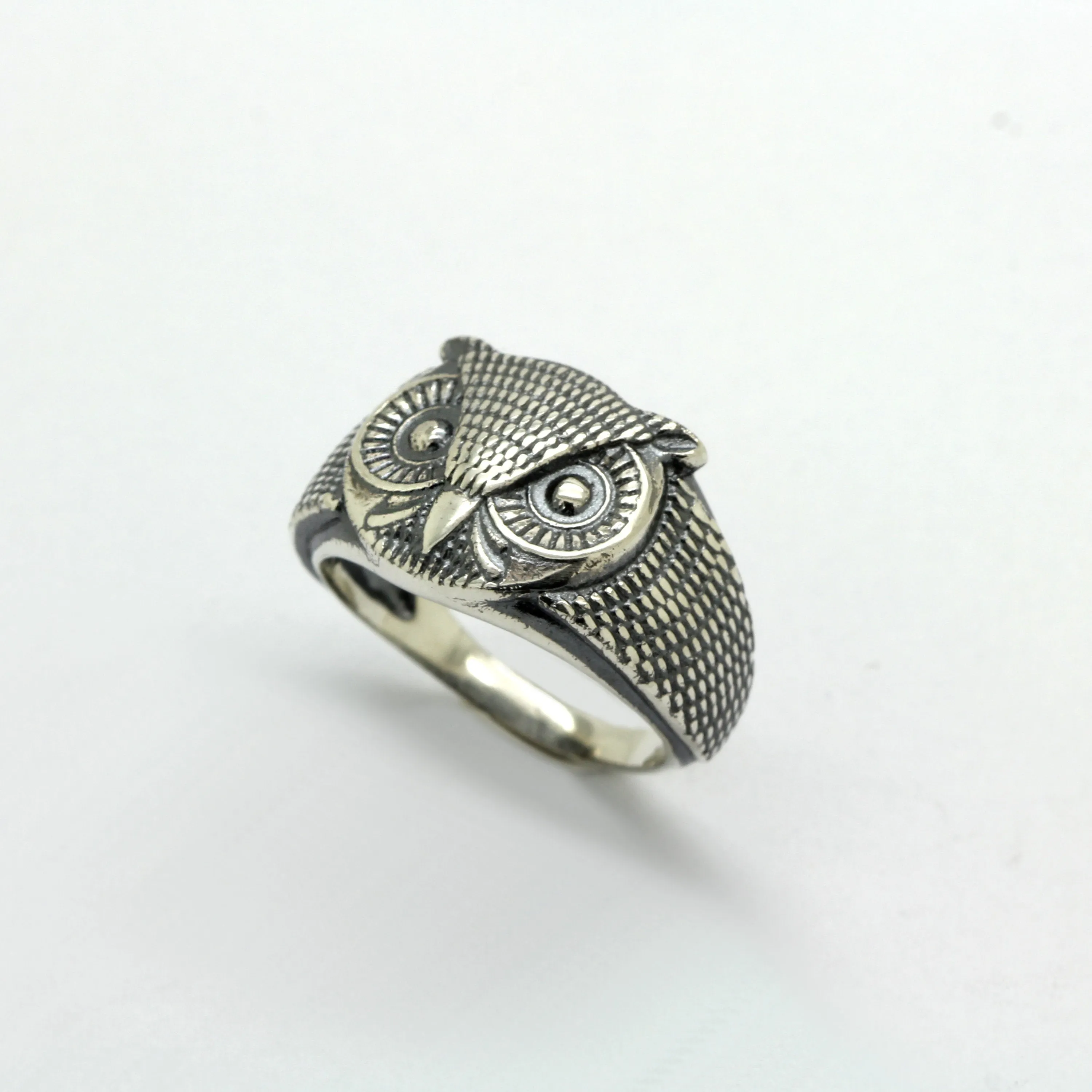 Owl Unisex Ring Sterling Silver 925