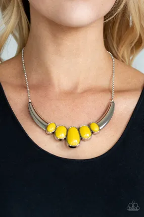 Paparazzi A BULL House - Yellow Necklace