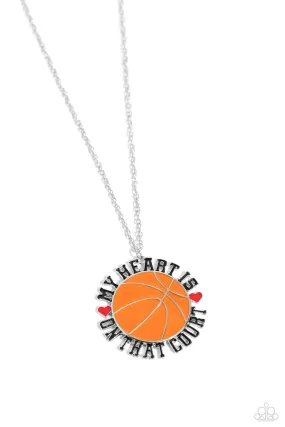 Paparazzi Courting Courtside Orange Necklace & Earring Set