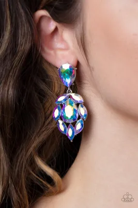 Paparazzi Galactic Go-Getter Multi Iridescent Earrings