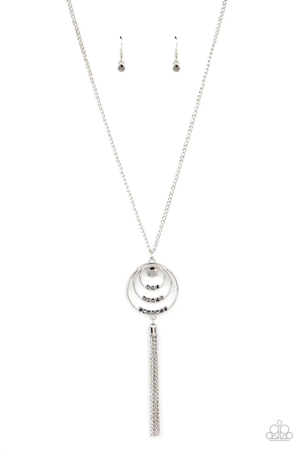 Paparazzi Spiraling Sparkle - Silver Necklace