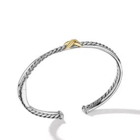 Petite X Center Station Bracelet with 18K Yellow Gold