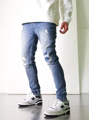 Premium Ripped Blue Denim