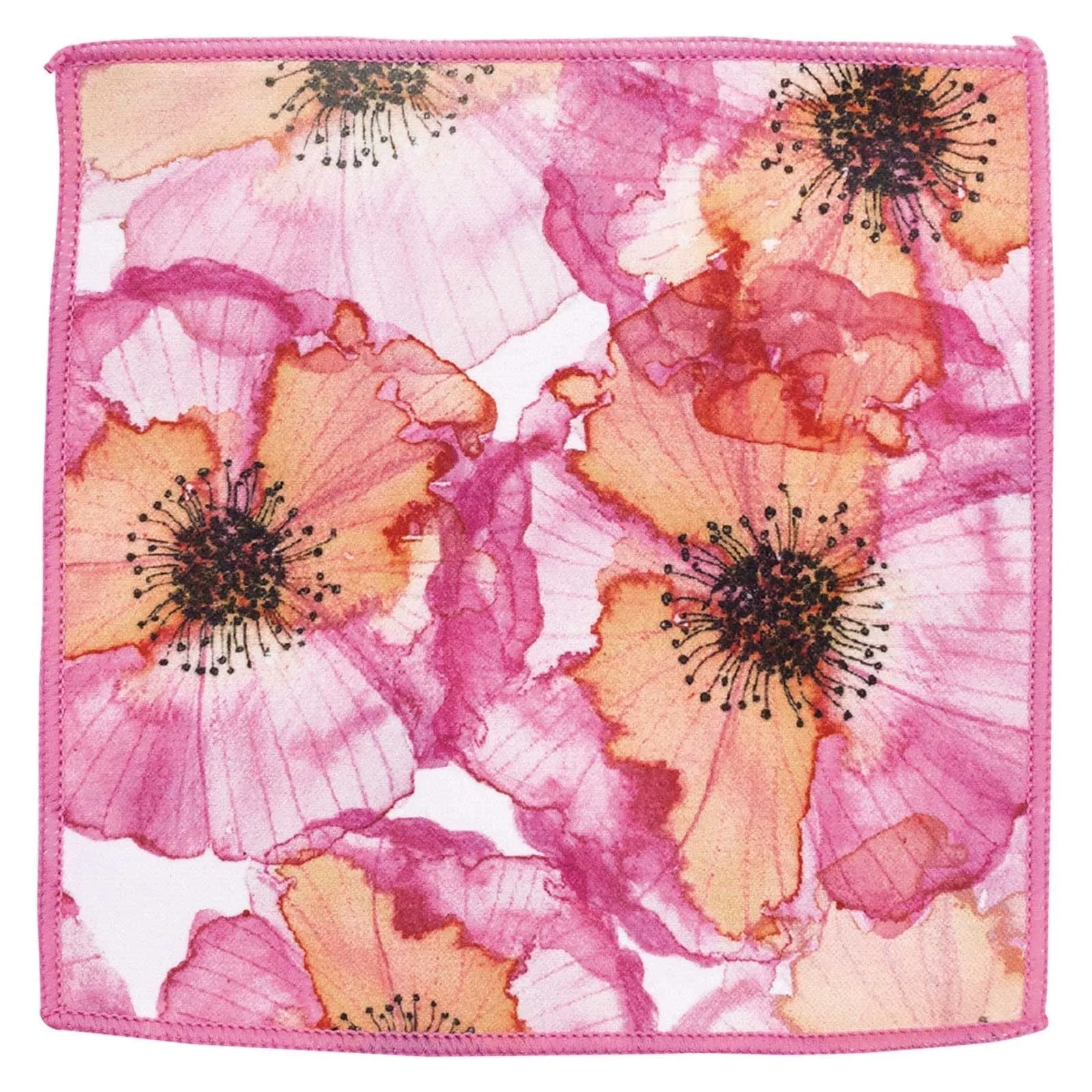 Pressed Petals blu Kitchen Reusable Cocktail Napkins (Set of 8)