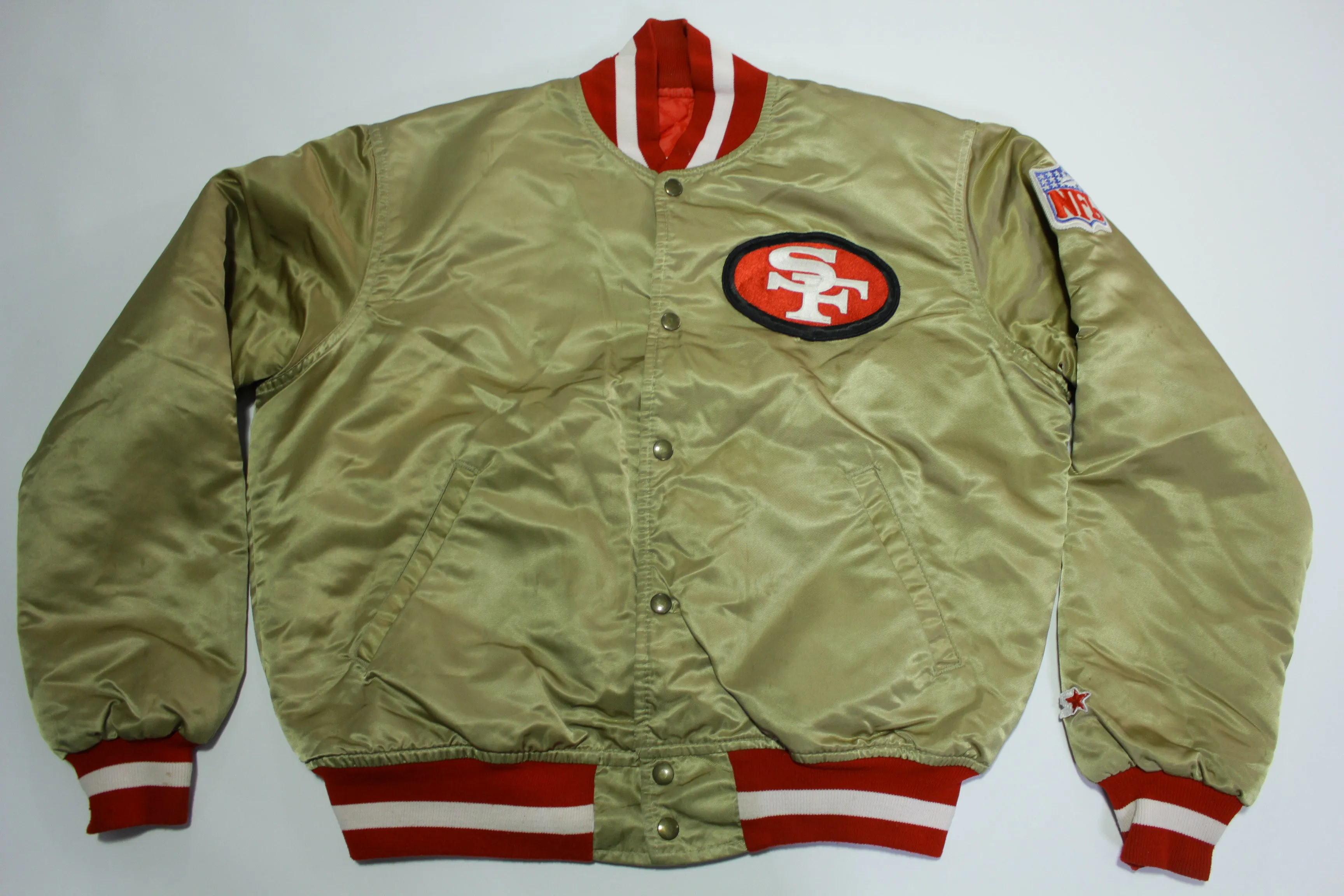 San Francisco 49ers Vintage 80's Satin Starter Made in USA Quilt Lined NFL Jacket