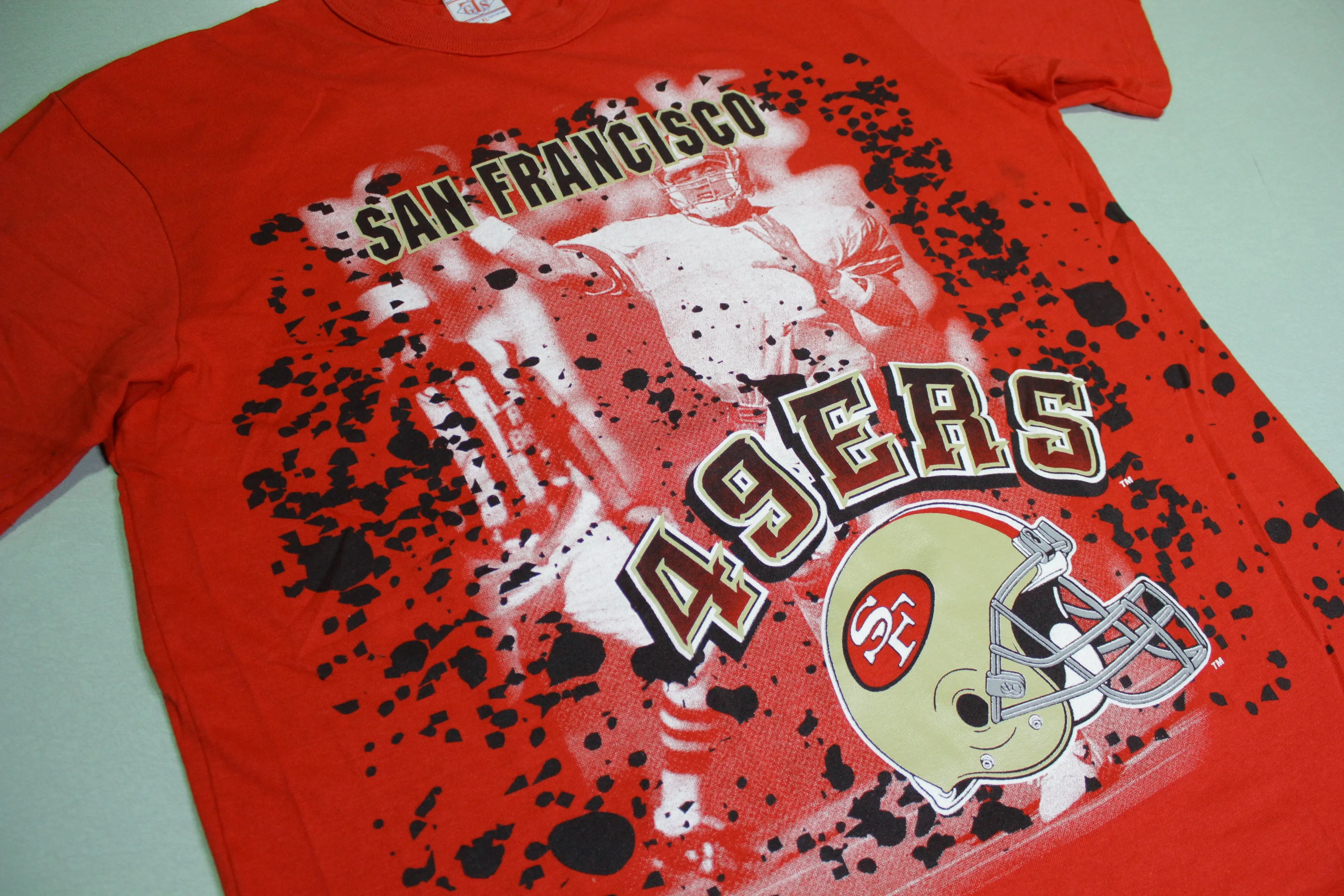 San Francisco 49ers Vintage All Over Print AOP 90s GTS Made in USA T-Shirt