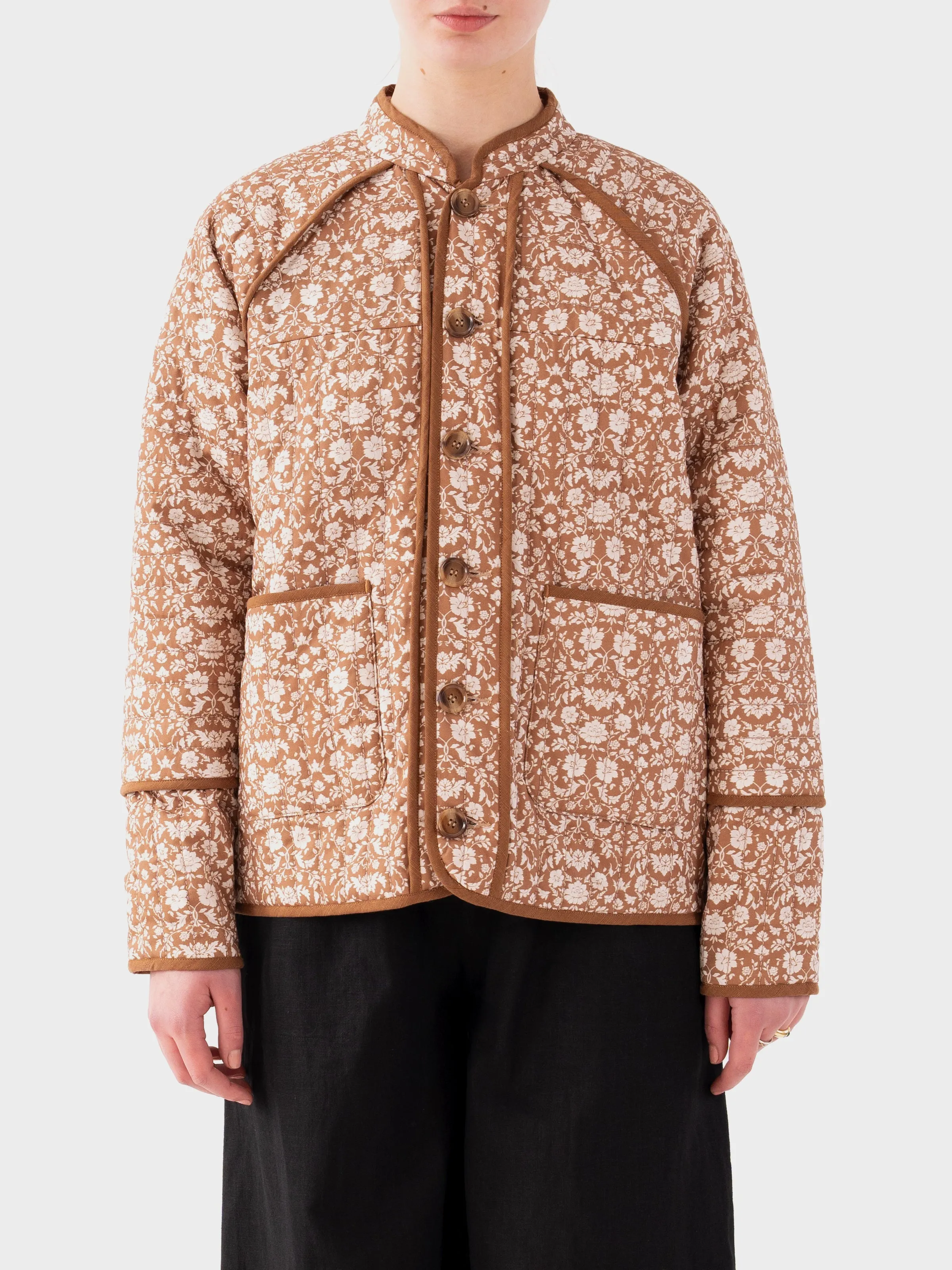 Sideline Lewes Jacket - Brown Print