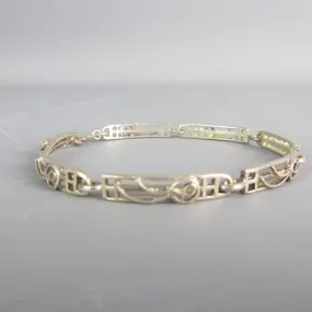 Sterling Silver Charles Rennie Mackintosh Style Bracelet