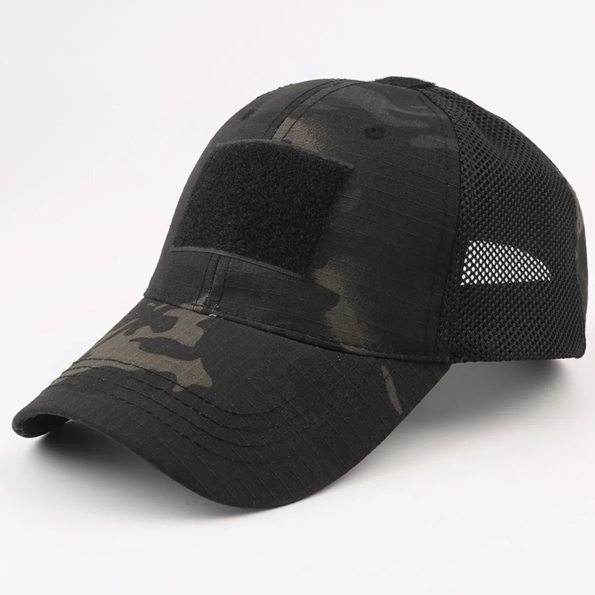 Tactical-Style Patch Hat With Adjustable Strap