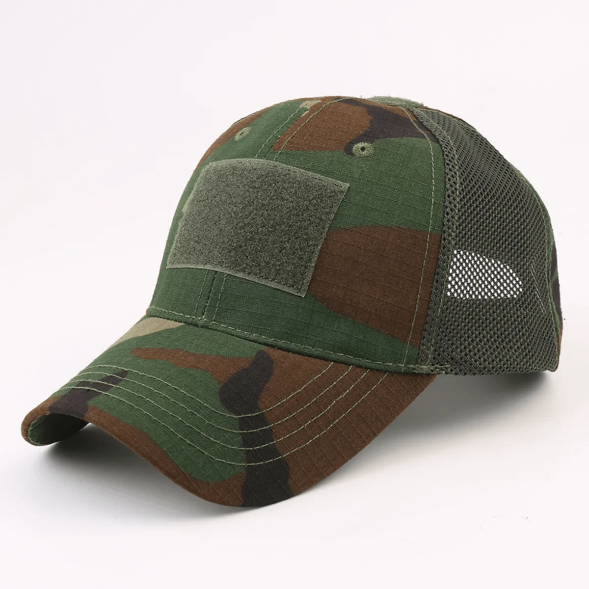 Tactical-Style Patch Hat With Adjustable Strap