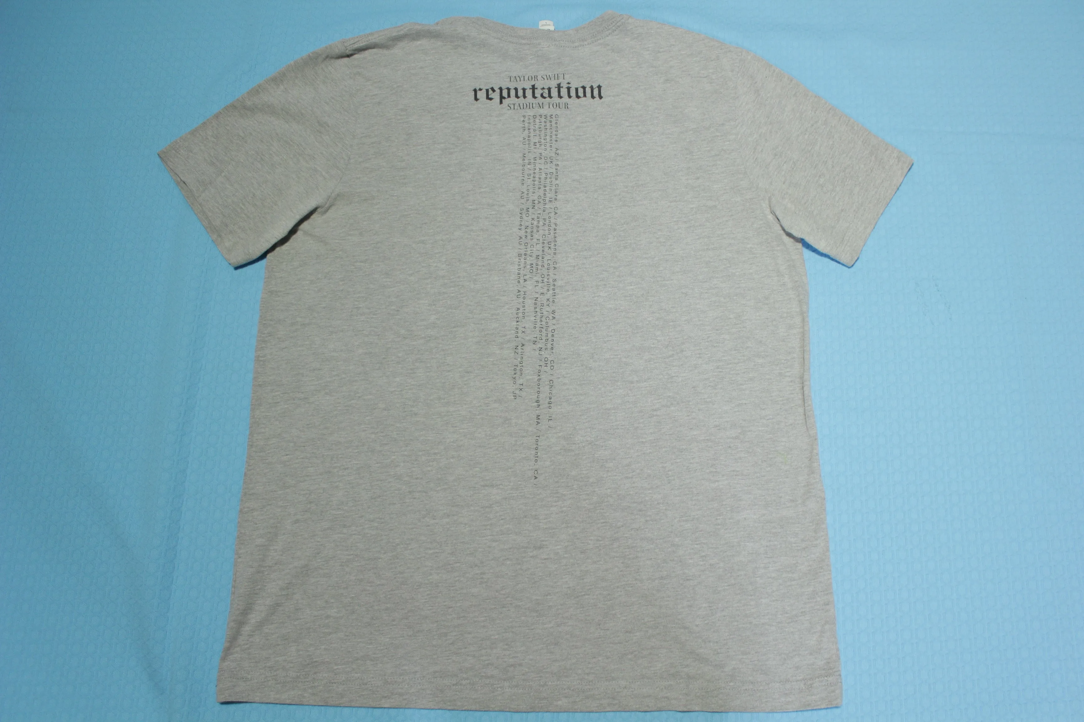 Taylor Swift 2018 Reputation Stadium Tour City Concert List T-Shirt