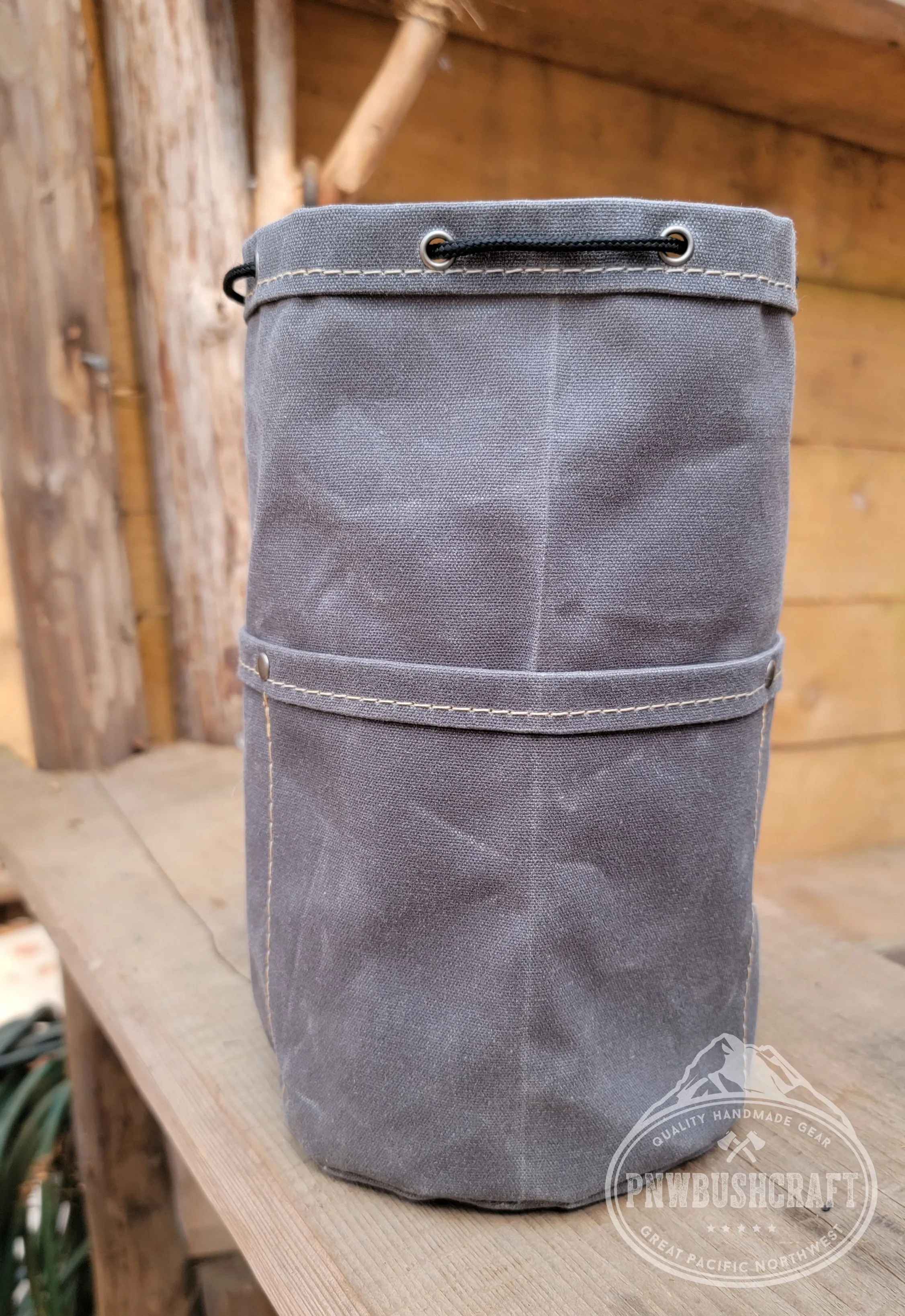 The Cedar Bucket Bag with Outside pockets Available in 5 sizes Perfect for Organizing Your Kit