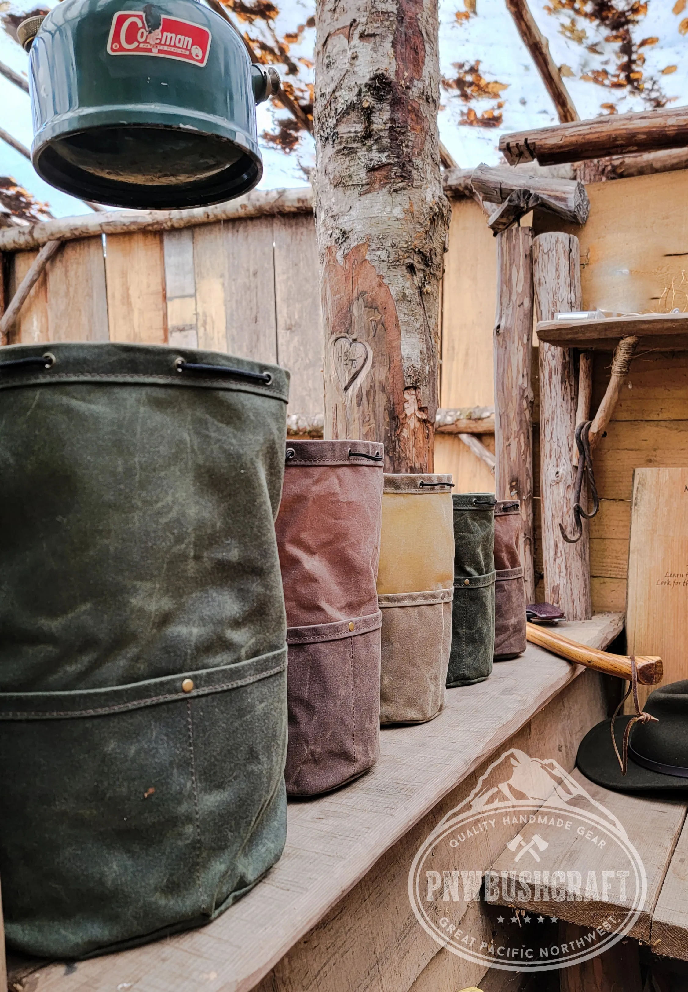 The Cedar Bucket Bag with Outside pockets Available in 5 sizes Perfect for Organizing Your Kit