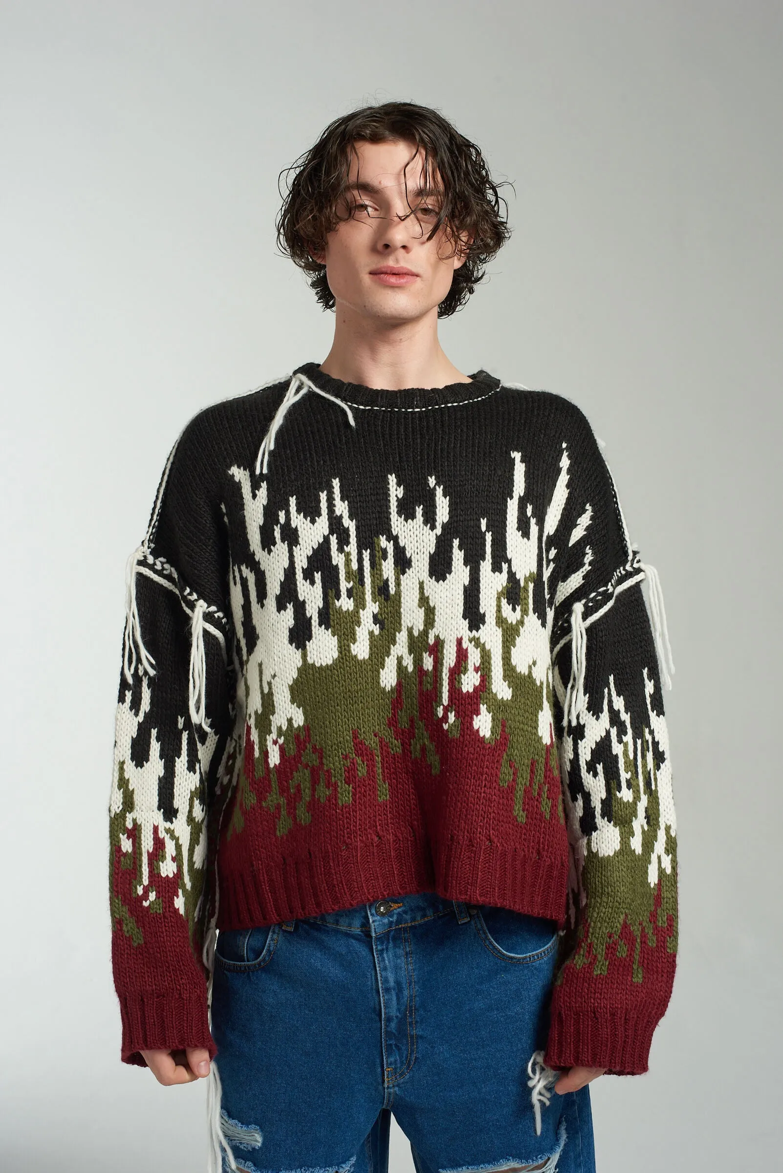 The Ragged Priest Burn Chunky Knit Jumper