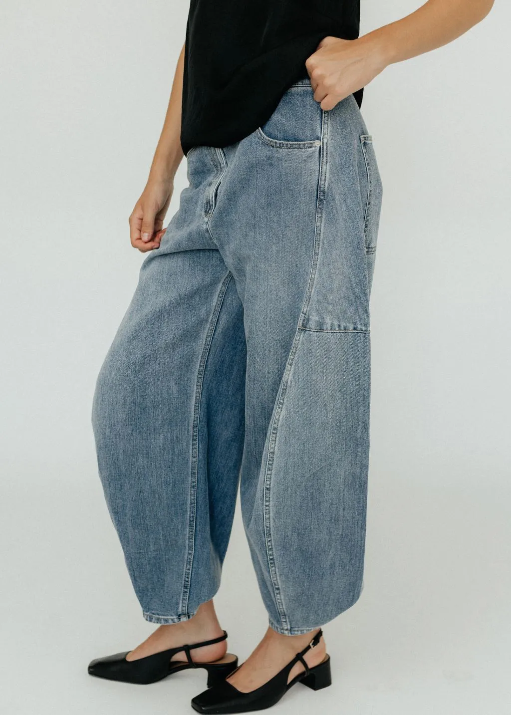 Tibi Classic Wash Denim Sid Jean